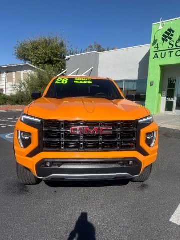 2026 Desert Sun /Jet Black/Timber GMC Canyon AT4, 4WD (1GTP2DEK0T1) with an TurboMax 2.7L I-4 direct injection engine, Automatic transmission, located at 1865 East Red Hills Pkwy, St. George, 84770, (435) 628-0023, 37.120850, -113.543640 - Versatile Southern Utah travel starts with this 2026 GMC Canyon AT4. Its 2.7L turbo 4-cylinder, 8-speed automatic, and four-wheel drive make it a smart fit for job sites, trailheads, towing weekends, and everyday driving. With 17,954 miles, this Canyon is ready for its next adventure. The AT4 adds- Photo#1
