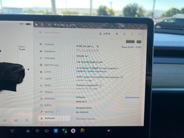 2022 Solid Black /Black Tesla Model Y Performance Dual Motor All-Wheel Drive (7SAYGDEF3NF) with an ELECTRIC engine, Electric transmission, located at 1865 East Red Hills Pkwy, St. George, 84770, (435) 628-0023, 37.120850, -113.543640 - Beautiful Tesla Model Y Performance with white interior. Excellent condition, new tires. Battery gets 260 miles on a full charge. Thats 82% healthy battery. 2 Owner, No accidents. At 4 Seasons Auto we clean the radiator and replace the cabin air filter on every Tesla. We also provide a CHARGER K- Photo#1