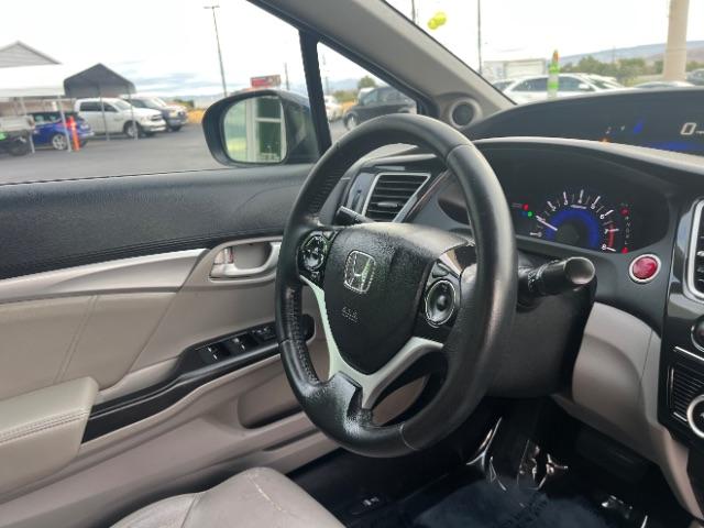 2015 Dyno Blue Pearl /Beige Honda Civic EX-L (2HGFB2F95FH) with an 1.8L I-4 i-VTEC variable valve control engine, Automatic transmission, located at 940 North Main Street, Cedar City, UT, 84720, (435) 628-0023, 37.692936, -113.061897 - Versatile Southern Utah travel starts with this 2015 Honda Civic EX-L. Its 1.8L 4-cylinder, continuously variable transmission, and front-wheel drive make it a smart fit for commuting, errands, and comfortable daily driving. With 147556 miles, this Civic is ready for its next adventure. The EX-L ad- Photo#30