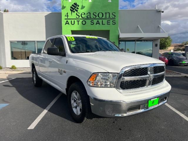 2019 Bright White Clearcoat /Diesel Gray/Black Ram 1500 Classic SLT Crew Cab 4x4 6'4 Box (1C6RR7TT3KS) with an HEMI 5.7L V-8 variable valve control engine, Automatic transmission, located at 1865 East Red Hills Pkwy, St. George, 84770, (435) 628-0023, 37.120850, -113.543640 - Versatile Southern Utah travel starts with this 2019 Ram 1500 Classic SLT Crew Cab 4x4 6'4 Box. Its 5.7L V8, 8-speed automatic transmission, and four-wheel drive make it a smart fit for workdays, family trips, and weekend travel. With 116652 miles, this 1500 Classic is ready for its next adventure.- Photo#0