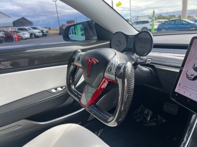 2020 Pearl White Multi-Coat /White/Black Tesla Model 3 Long Range Dual Motor All-Wheel Drive (5YJ3E1EB7LF) with an Electric engine, Electric transmission, located at 1865 East Red Hills Pkwy, St. George, 84770, (435) 628-0023, 37.120850, -113.543640 - Insanely customized Tesla Model 3. One of a kind that is sure to make people notice you! Despite all these custom parts this tesla still operates perfectly. Rides smooth and all Tesla technology works like it should. What makes this M3 so special: Lambo doors, custom hood, rear spoiler, wheels and- Photo#33