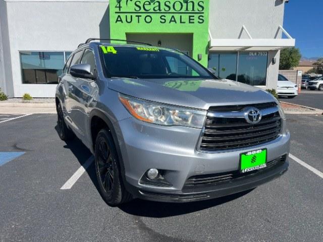 2014 Silver Sky Metallic /Black Toyota Highlander XLE V6 (5TDKKRFH3ES) with an 3.5L V-6 DOHC engine, Automatic transmission, located at 1865 East Red Hills Pkwy, St. George, 84770, (435) 628-0023, 37.120850, -113.543640 - Versatile Southern Utah travel starts with this 2014 Toyota Highlander XLE V6. Its 3.5L V-6, automatic transmission, and front-wheel drive make it a smart fit for family travel, errands, and Southern Utah adventures. With 165705 miles, this Highlander is ready for its next adventure. The XLE V6 add- Photo#0