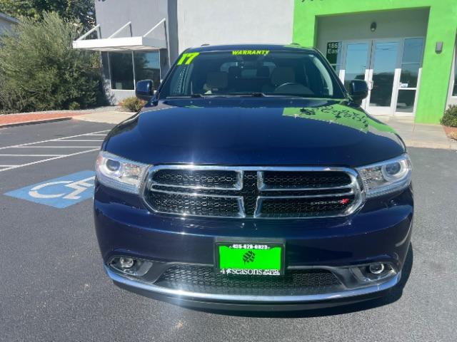 2017 Blu By You Pearlcoat /Light Frost Beige/Black Dodge Durango SXT AWD (1C4RDJAG7HC) with an Pentastar 3.6L V-6 DOHC engine, Automatic transmission, located at 1865 East Red Hills Pkwy, St. George, 84770, (435) 628-0023, 37.120850, -113.543640 - Versatile Southern Utah travel starts with this 2017 Dodge Durango SXT AWD. Its 3.6L Pentastar V6 engine, 8-speed automatic transmission, and all-wheel drive make it a smart fit for family adventures, towing, and year-round canyon and mountain trips. With 108,617 miles, this Durango is ready for its- Photo#1